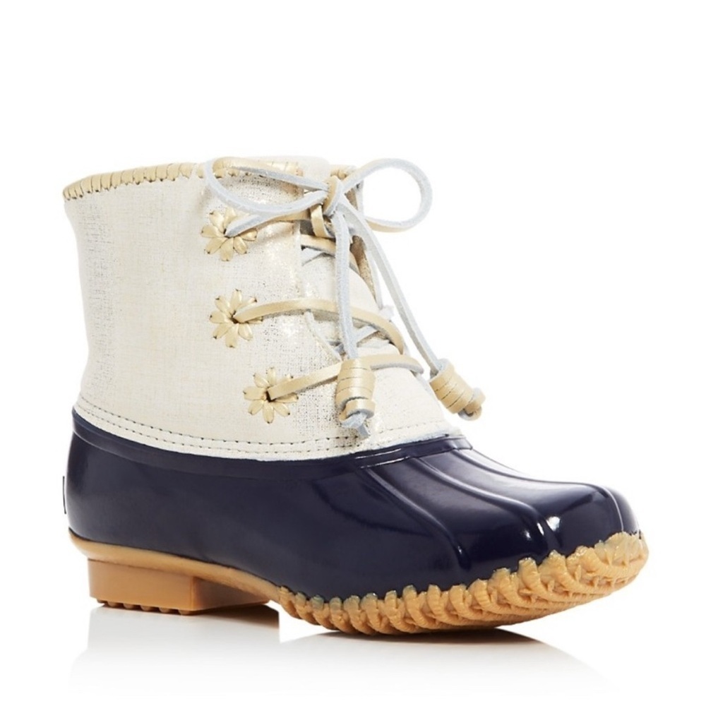 Jack Rogers Women’s Chloe Duck Boot - Leather/Rubber Fleece Lining Boot Size 8.0